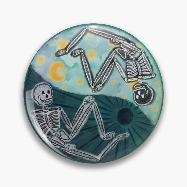 Item preview, Jungian Skeleton with Shadow Self in Celestial Yin-Yang designed and sold by soultinted.