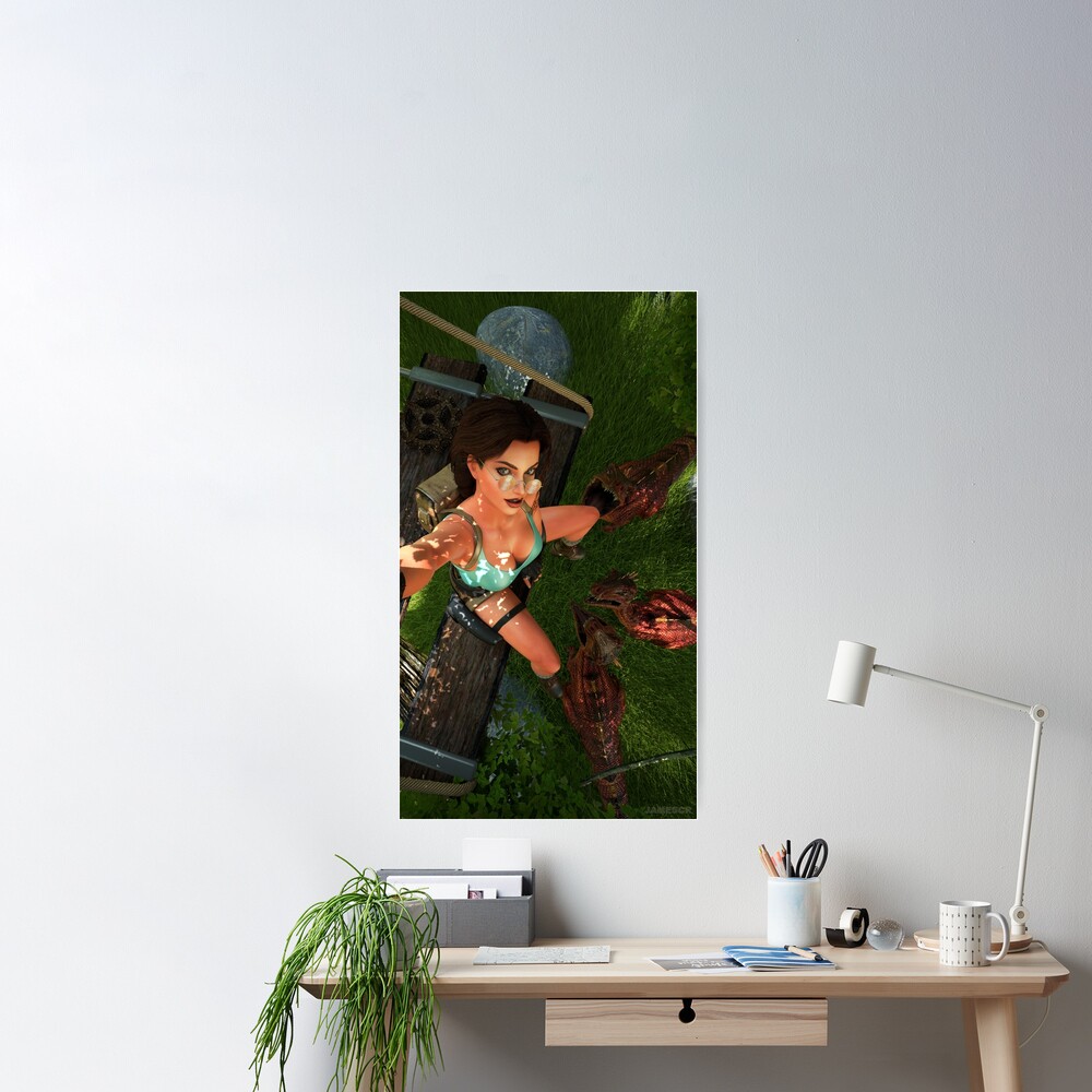 Lara Croft selfie Poster