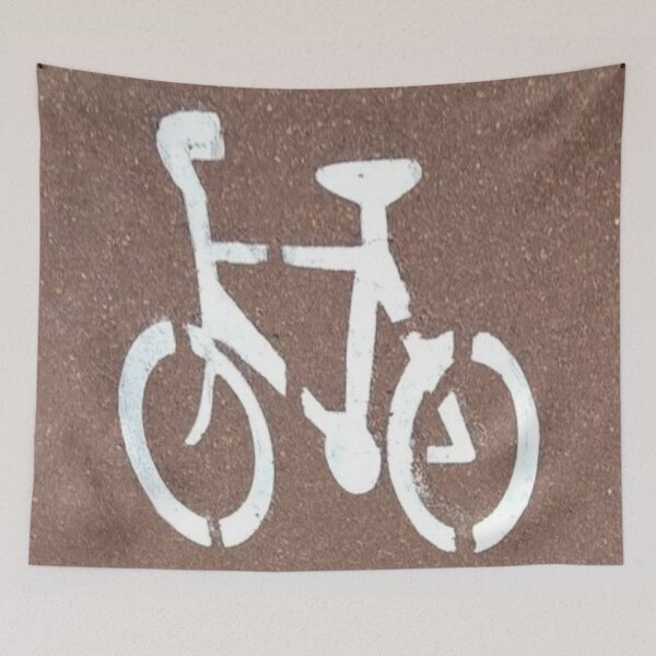 Item preview, On yer bike! Just perhaps not this one. Bike path bike sign. designed and sold by JellyBeenzz.