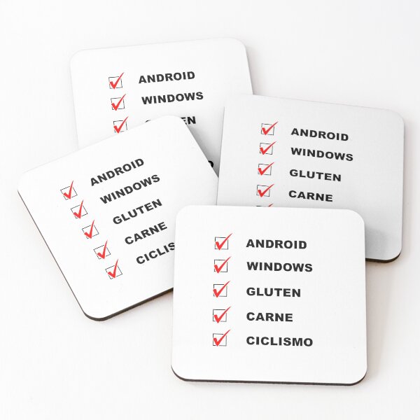Item preview, ANDROID, WINDOWS, GLUTEN, MEAT AND CYCLING designed and sold by solaenbici.