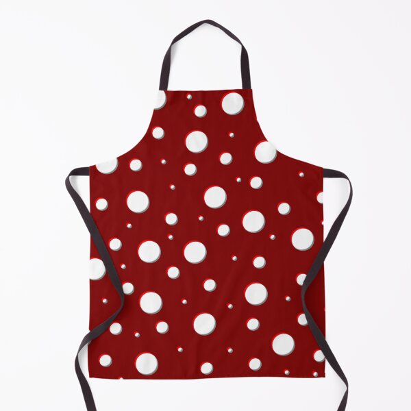 Item preview, Red Mushroom, asymetric polka dot pattern, white circles designed and sold by cool-shirts.