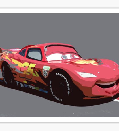 Lightning Mcqueen Digital Art: Stickers | Redbubble