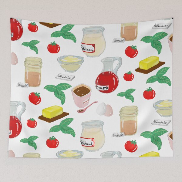 Item preview,  Five French sauces - a heart for cooking designed and sold by LeahHa.