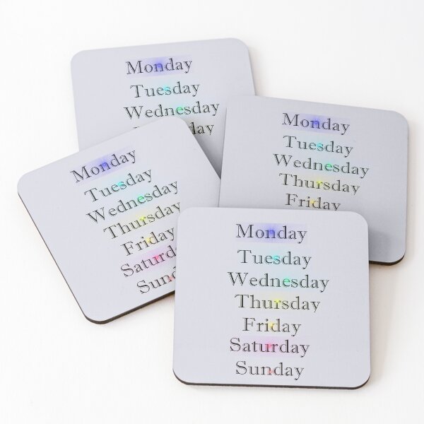 Item preview, Fun Glowing Days Of The Week Mood Color Gradient designed and sold by FarzT.