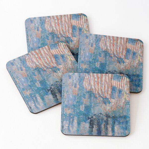 Item preview, USA flag: Childe Hassam - The Avenue In The Rain designed and sold by The Great  Art.