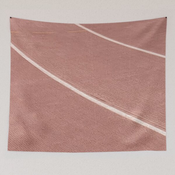 Item preview, Red pink athletics track, sun baked, Spain. designed and sold by JellyBeenzz.