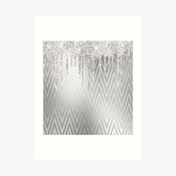 "Silver Glitter sparkle" Art Print by QuintaVale Redbubble