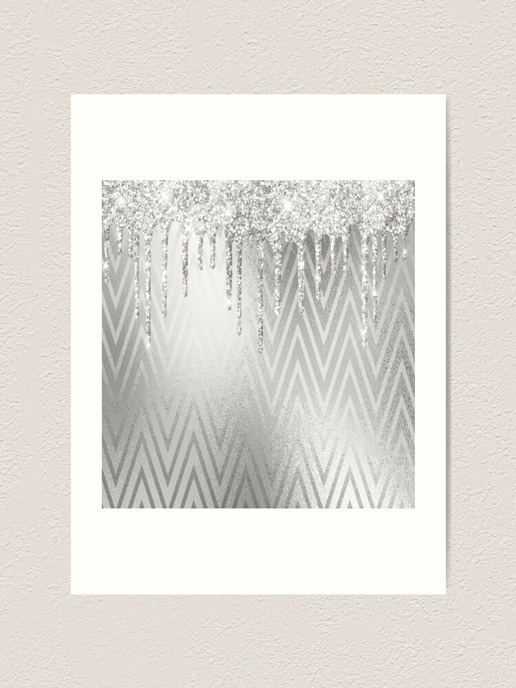 "Silver Glitter sparkle" Art Print by QuintaVale Redbubble