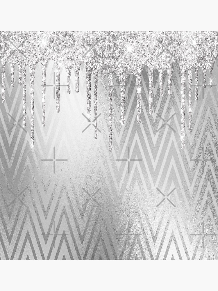 "Silver Glitter sparkle" Art Print by QuintaVale Redbubble
