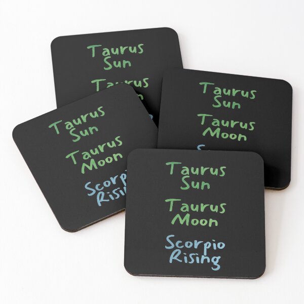 Item preview, Taurus Sun Taurus Moon Scorpio Rising Text designed and sold by leomooncreates.
