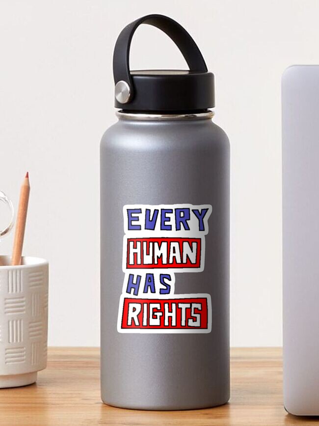 Thumbnail 1 of 3, Sticker, HUMAN RIGHTS designed and sold by truthtopower.