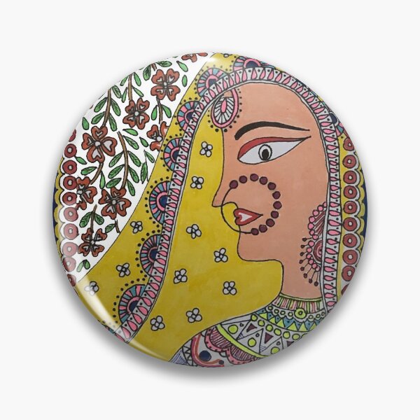 Item preview, Traditional Indian woman in Indian folk art style designed and sold by DollyJ.