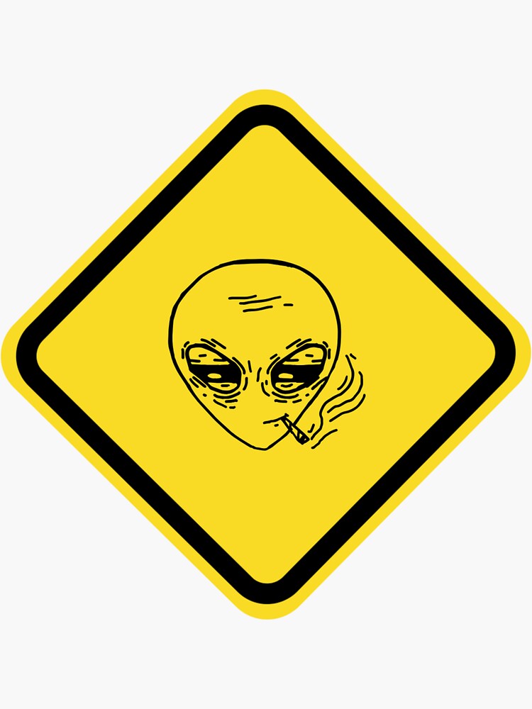 Funny alien road sign by ds-4