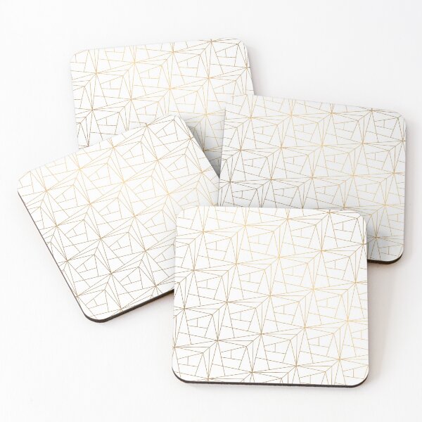 Item preview, Geometric Gold Pattern With Gold Shimmer On White designed and sold by Vic Torys ☆.