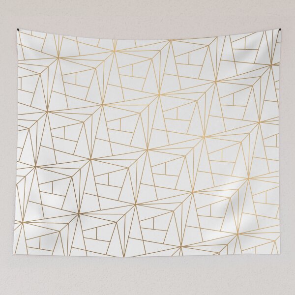 Item preview, Geometric Gold Pattern With Gold Shimmer On White designed and sold by Vic Torys ☆.