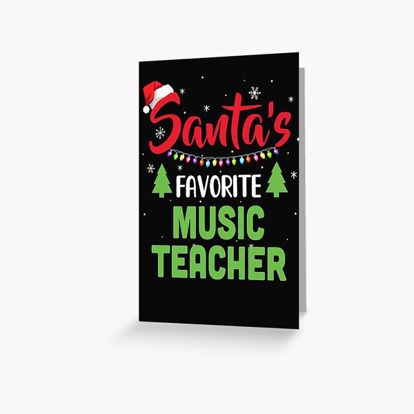 christmas card for music teacher