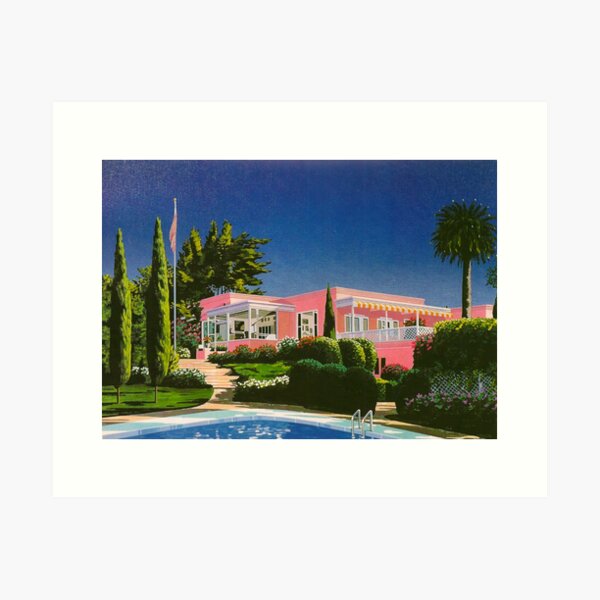 Haus von Pink Kunstdruck