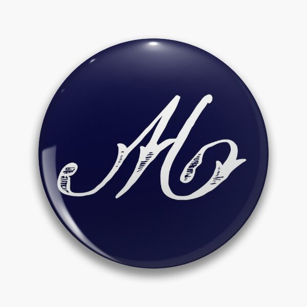 Item preview, Vintage Stylish White Navy Blue Monogram Letter M designed and sold by Vintage-TM.