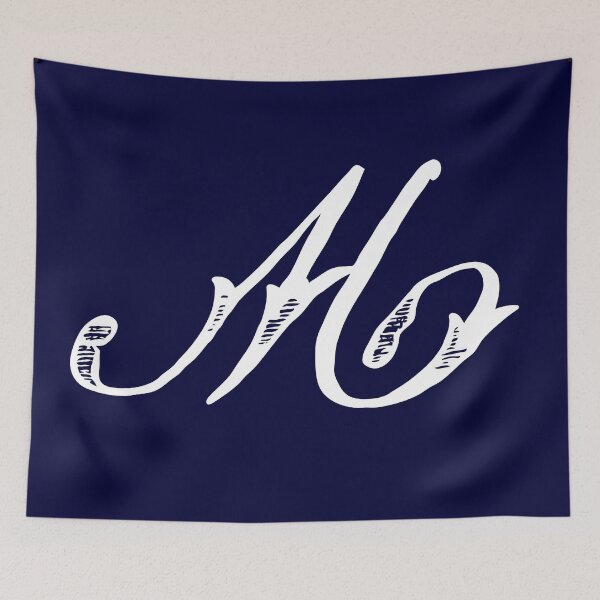 Item preview, Vintage Stylish White Navy Blue Monogram Letter M designed and sold by Vintage-TM.