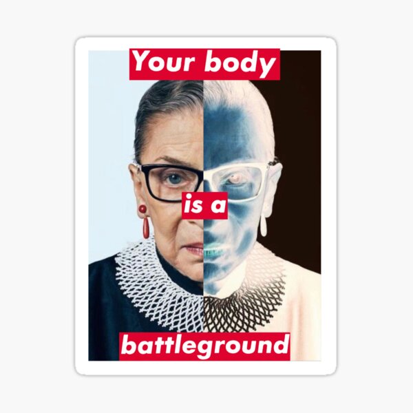 Ruth Bader Ginsburg your body is a battleground Poster for Sale