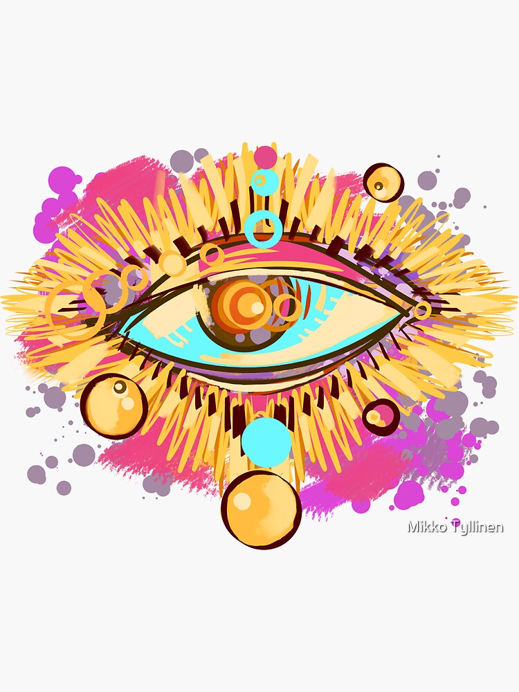 All Seeing Cute Eye Sticker for Sale by Mikko Tyllinen