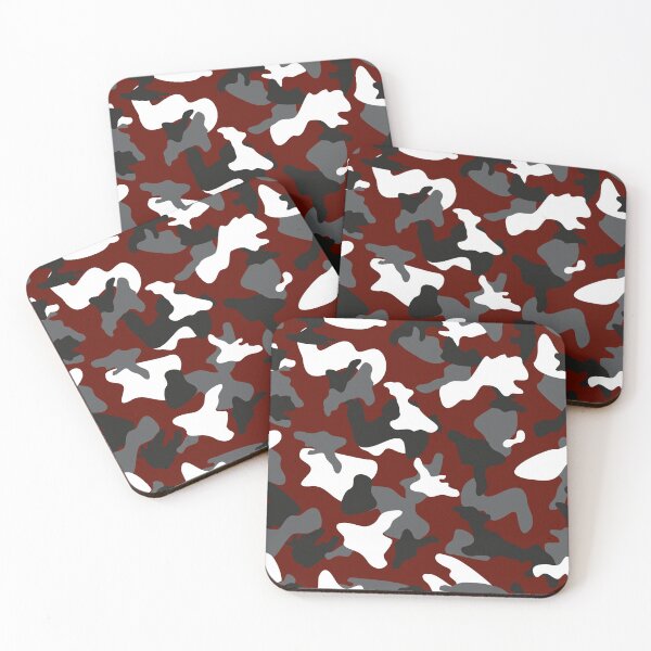 Item preview, Camouflage Red Black Grey White Winter Camo designed and sold by Cyberty.
