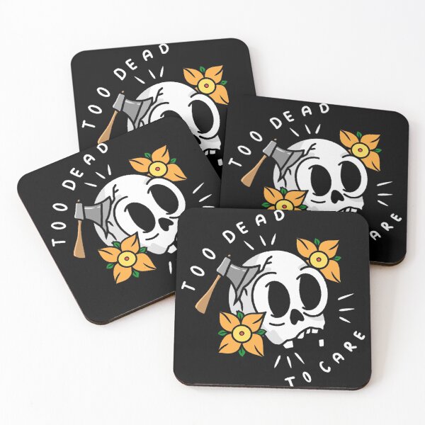 Item preview, Too Dead To Care Skull Illustration  designed and sold by and-rewturner.