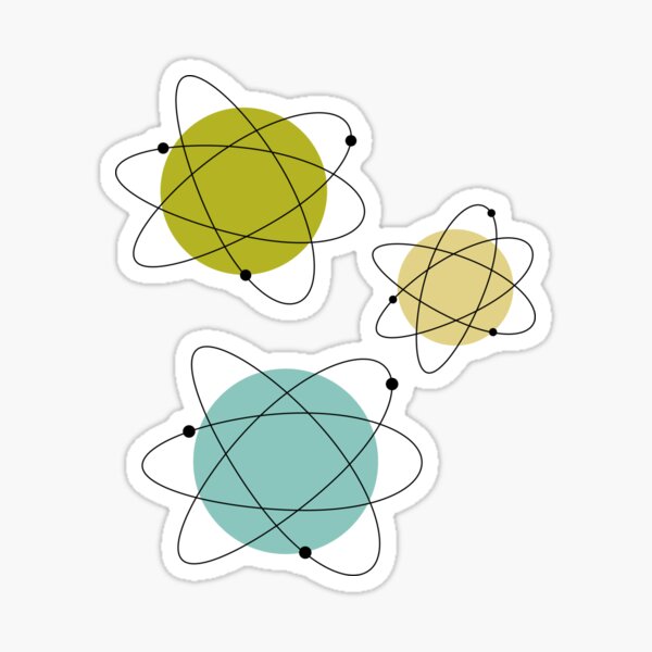Solar System Mid Century Modern Atomic Era Sticker
