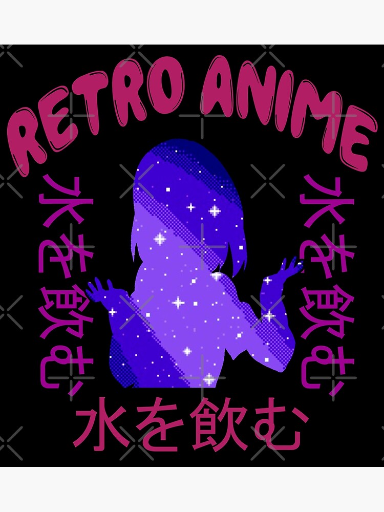 90s Anime Inspired Sticker Sheet, Retro Aesthetic Design, Handmade