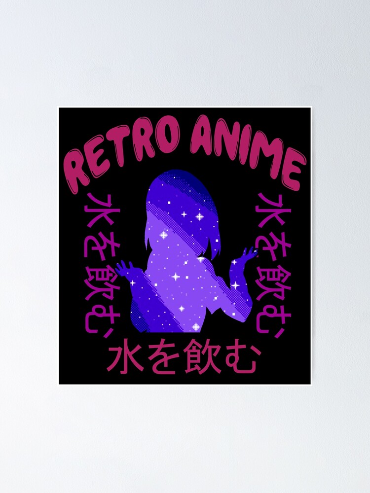 90s Anime Inspired Sticker Sheet, Retro Aesthetic Design, Handmade