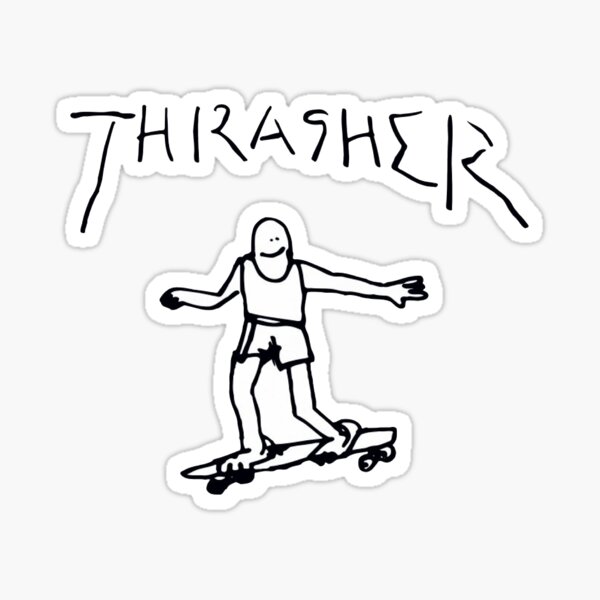 Thrasher Skateboard Sticker Scooter Girls 