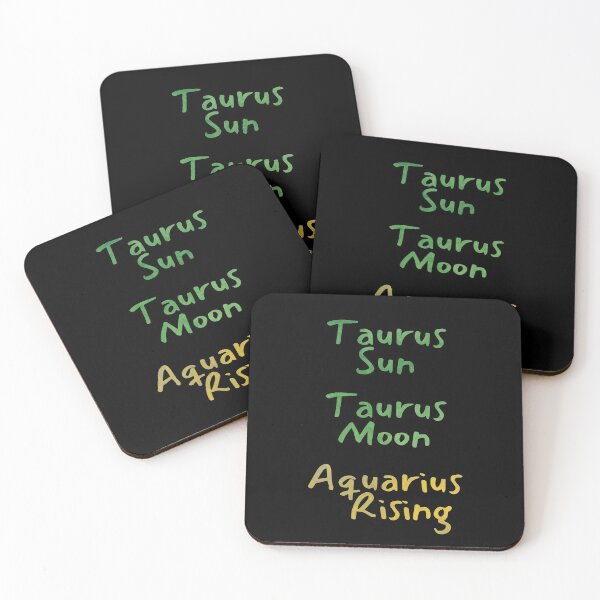 Item preview, Taurus Sun Taurus Moon Aquarius Rising Text designed and sold by leomooncreates.