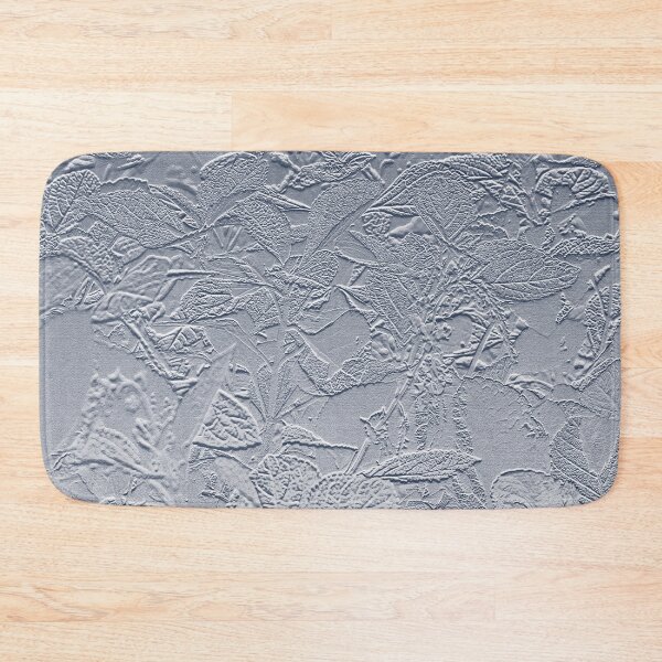 Item preview, Silver Forest Floor Leaves Bas Relief Shiny Textured Image. Unique original work by this artist. designed and sold by UrTops.