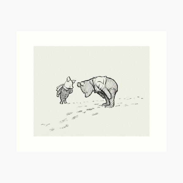 Winnie l'ourson - Illustration de bébé ourson Impression artistique