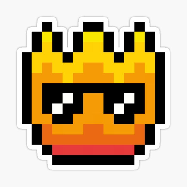Pixel Cool Fire Sticker