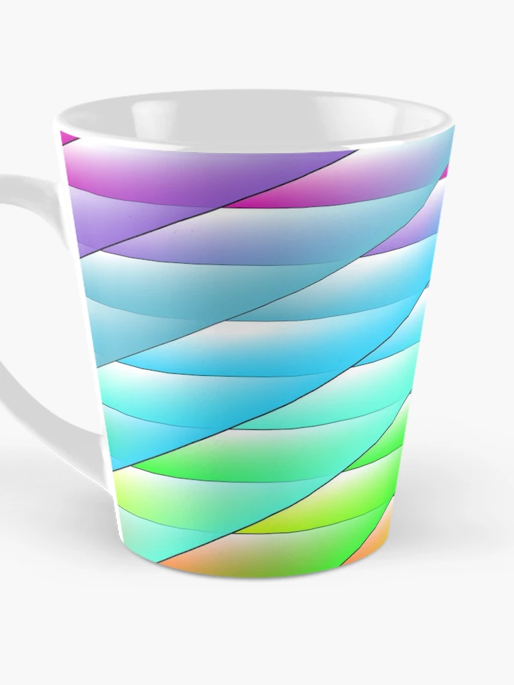 Thumbnail 3 of 4, Coffee Mug, Colour rectangular pattern designed and sold by flashcompact.