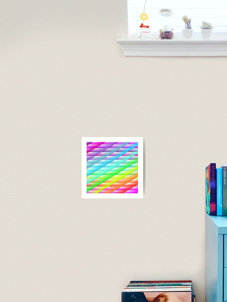 Thumbnail 2 of 3, Art Print, Colour rectangular pattern designed and sold by flashcompact.
