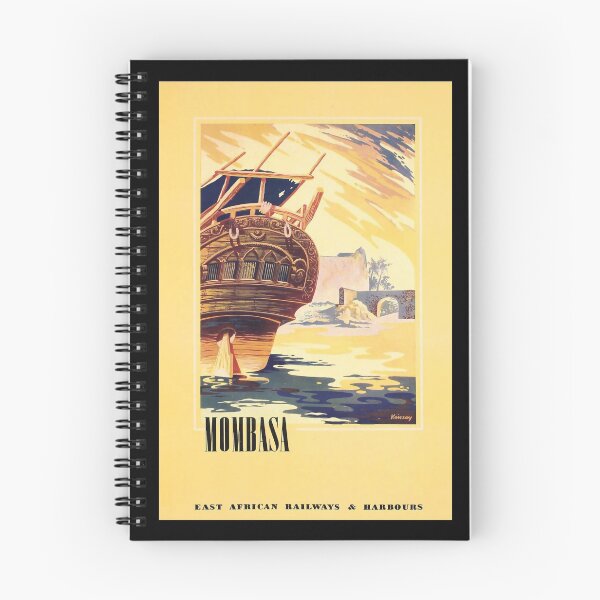 Item preview, Mombasa retro poster designed and sold by CorasPosters.