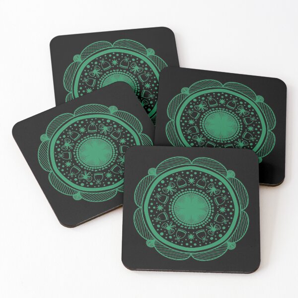 Item preview, Green Holiday Abstract Mandala Design designed and sold by mavagraphics.