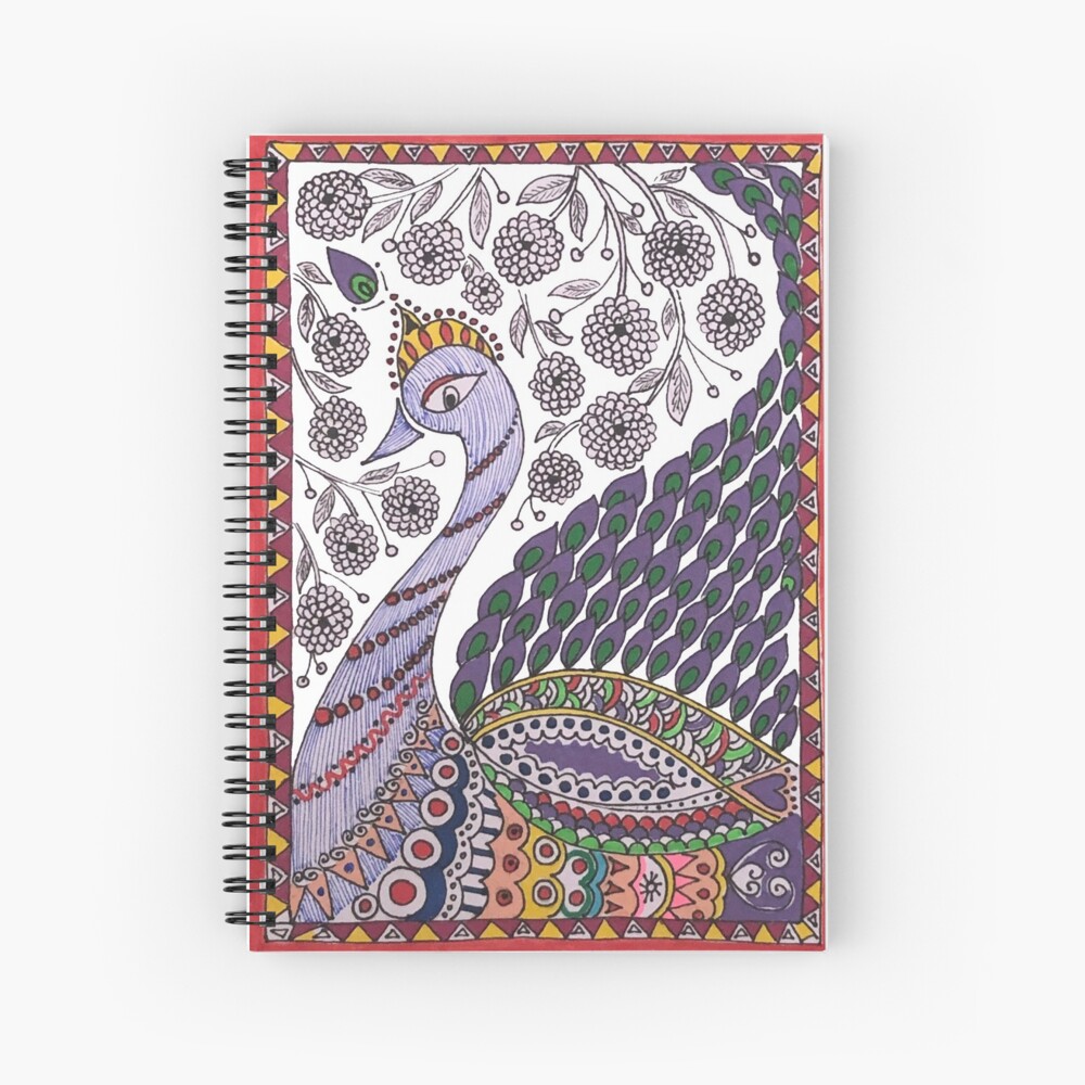 The Bombay Store Traditional Art Canvas Madhubani Peacock Print