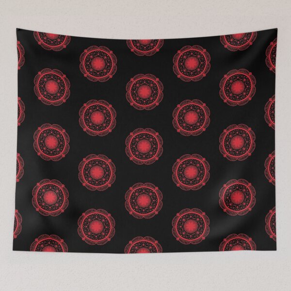 Item preview, Red Holiday Abstract Mandala Design designed and sold by mavagraphics.