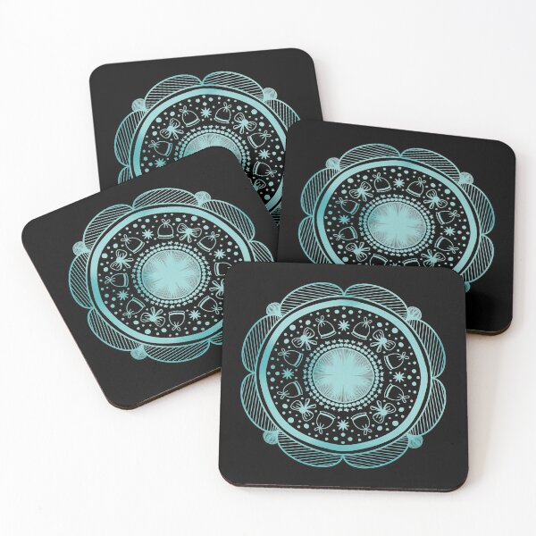 Item preview, Green Mint Holiday Abstract Mandala Design designed and sold by mavagraphics.