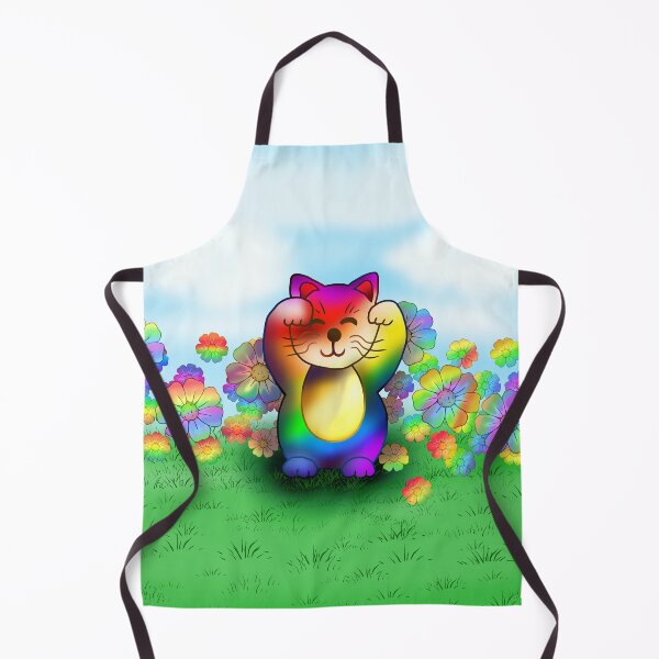 Item preview, Cute rainbow pride lucky cat designed and sold by CuisineCat.