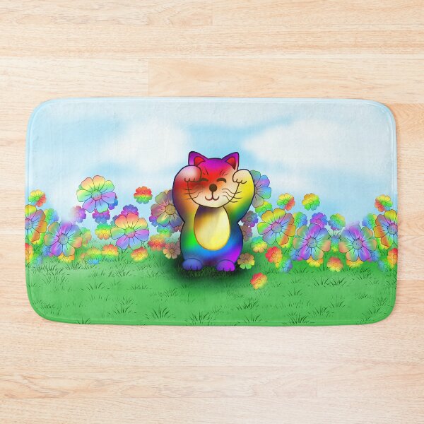 Item preview, Cute rainbow pride lucky cat designed and sold by CuisineCat.
