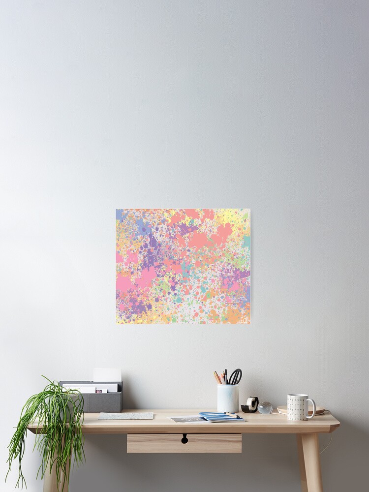 Thumbnail 2 of 3, Poster, Splatter Colorful Graphic designed and sold by karinnem.