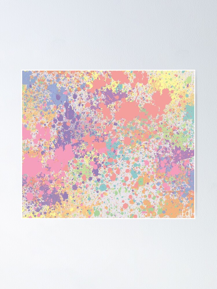 Thumbnail 1 of 3, Poster, Splatter Colorful Graphic designed and sold by karinnem.