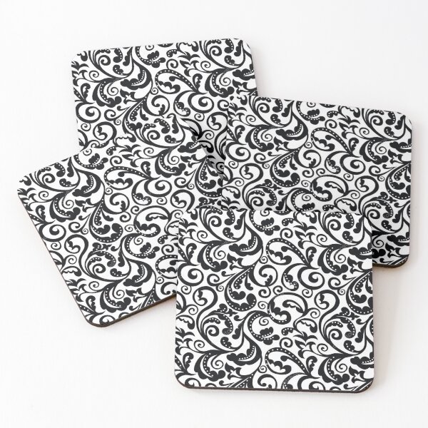 Item preview, White and Black Paisley Graphic designed and sold by karinnem.