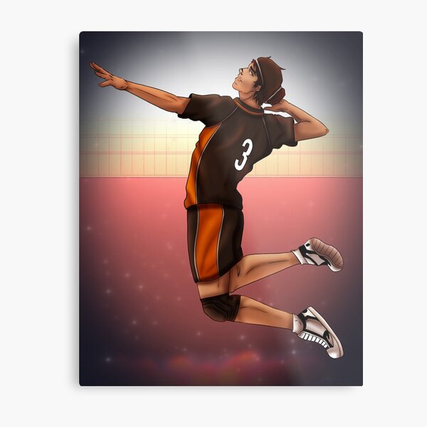 Haikyuu Asahi No Background Metal Print By King Kai23 Redbubble