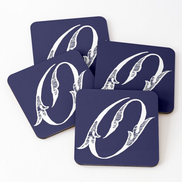 Item preview, Vintage Stylish White Navy Blue Monogram Letter O designed and sold by Vintage-TM.