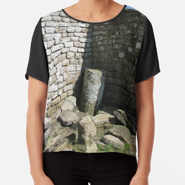 Merch #104 -- Two-Tone Walls (Hadrian's Wall) Chiffon Top